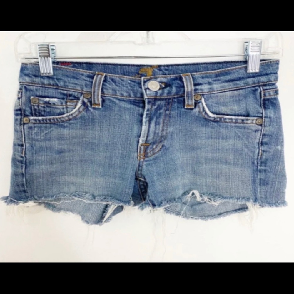 7 For All Mankind Denim Cutoff Shorts 24